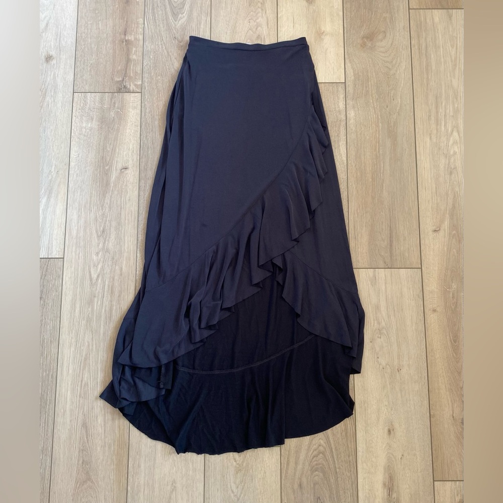 Hi-low Ruffle Hem Skirt